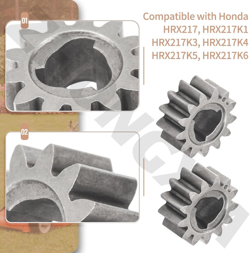 ZHONGXIA 2 Pack 42661-VH7-000 Pinion Gear 13T Compatible with HD HRR216 HRX217 HRX217K1 HRX217K2 HRX217K3 - Image 3